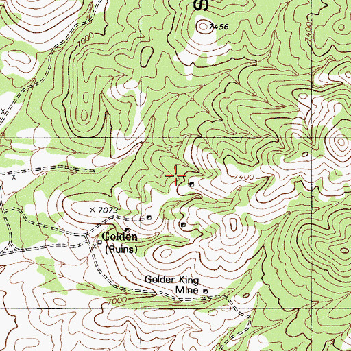 Topographic Map of Republic Mines, NV