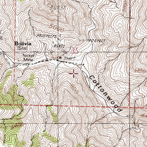 Topographic Map of Nickel Mine, NV