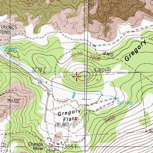 Topographic Map of Humboldt Hill, NV