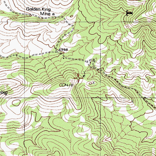 Topographic Map of East Golden Mine, NV