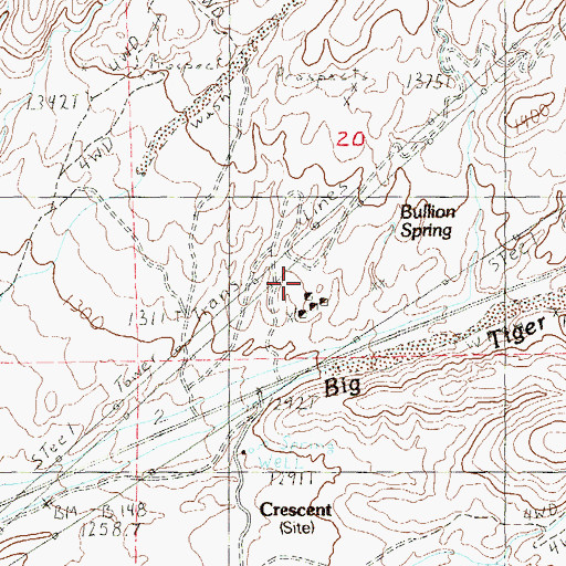 Topographic Map of Golden Calf Mine, NV