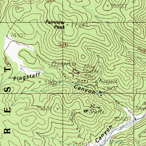 Topographic Map of Eary Mine, NV