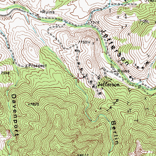 Topographic Map of Prussian Mine, NV