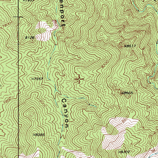 Topographic Map of Jefferson Canyon Mining District, NV