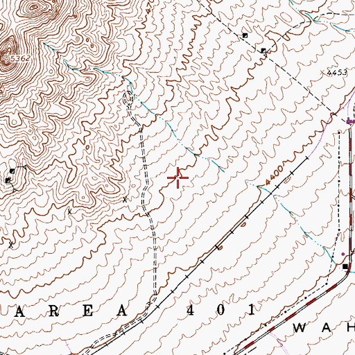 Topographic Map of Wahmonie Mining District, NV