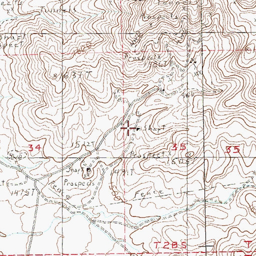 Topographic Map of Toltec Mine, NV