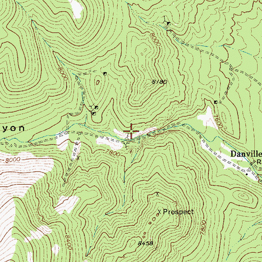 Topographic Map of Argonaut Mine, NV