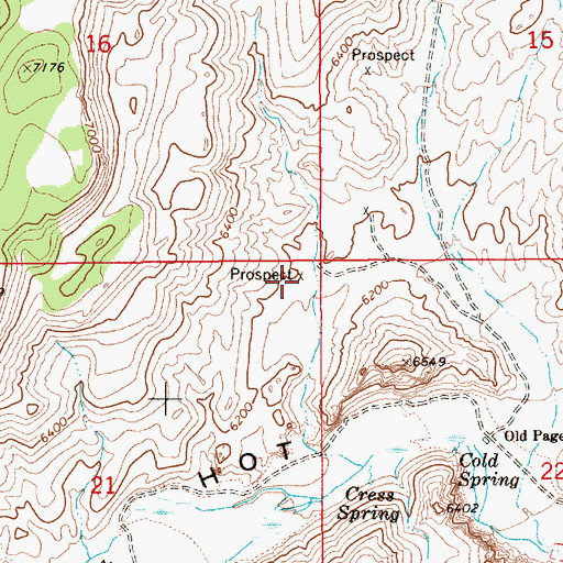 Topographic Map of Page Mine, NV