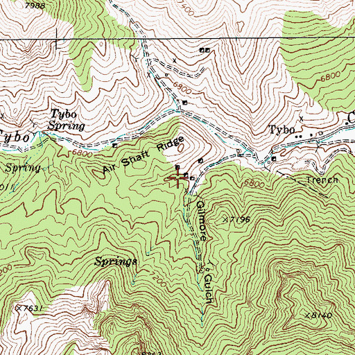 Topographic Map of Gilmore Mine, NV