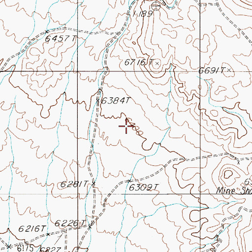 Topographic Map of Hannapah Mine, NV