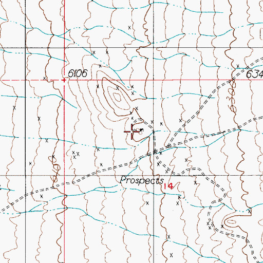 Topographic Map of Silver Ace Number One Mine, NV