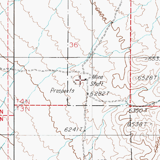 Topographic Map of Bannock Mine, NV