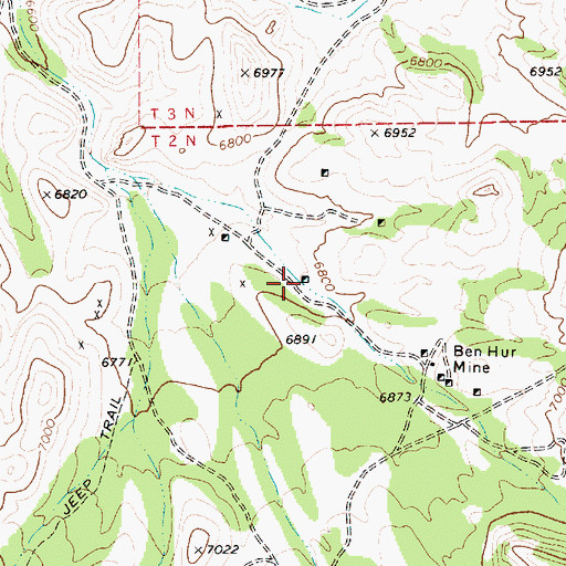 Topographic Map of Cedar Mine, NV
