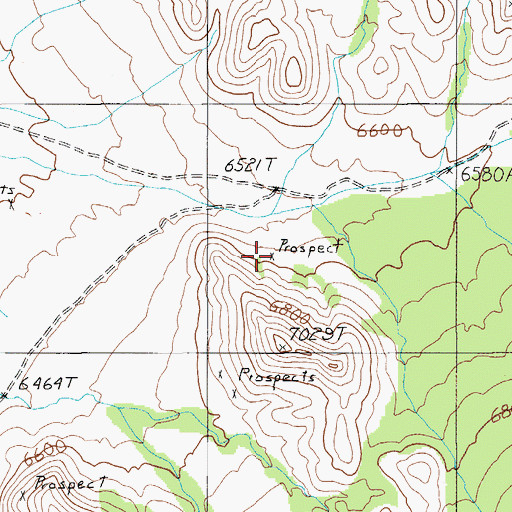 Topographic Map of Jeep Mine, NV