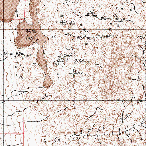 Topographic Map of Spanish Mine, NV