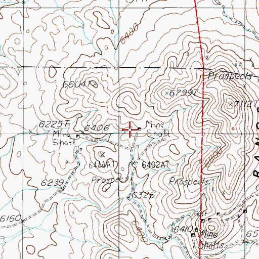 Topographic Map of Imperial Mine, NV