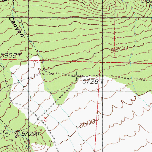 Topographic Map of Yankee Girl Mine, NV