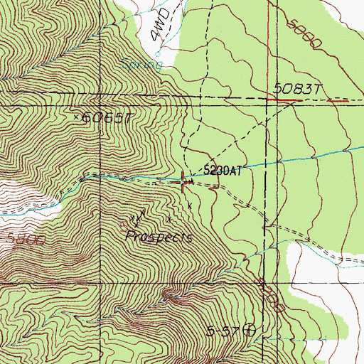 Topographic Map of Red Canyon Mine, NV