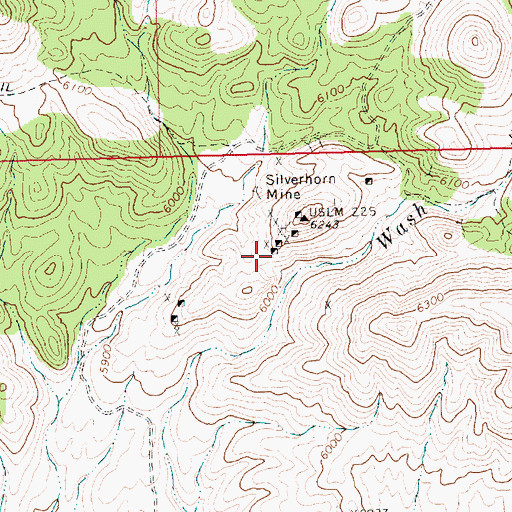 Topographic Map of Silver Dale Mine, NV