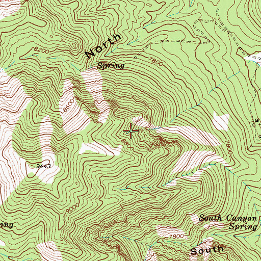 Topographic Map of Point of Rocks Mine, NV