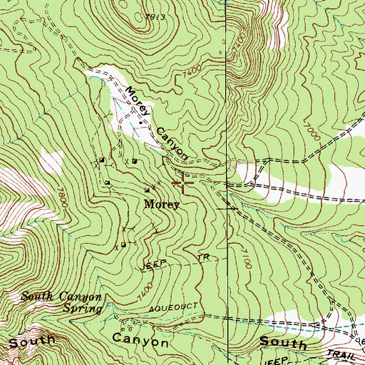 Topographic Map of Black Diamond Mill (historical), NV