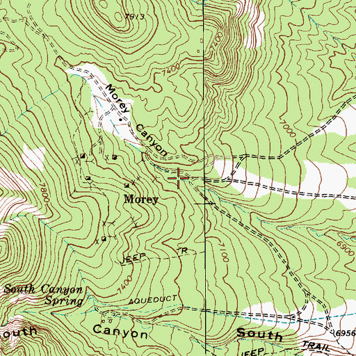 Topographic Map of Bay State Mill (historical), NV