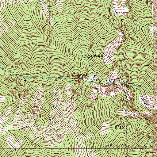 Topographic Map of New Moose Tungsten Mine, NV