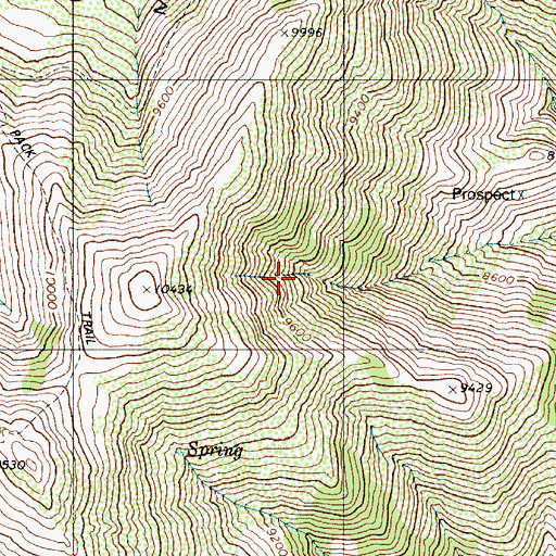Topographic Map of Summit Canyon Barite Mine, NV