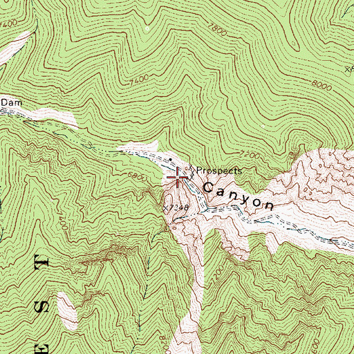 Topographic Map of Gibralter Silver Mines, NV