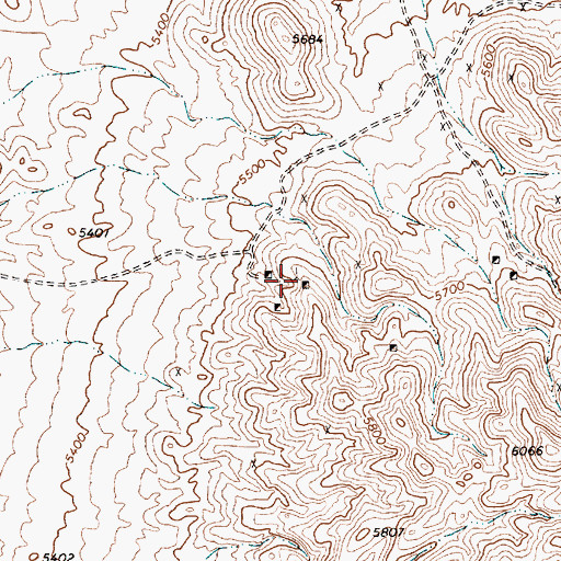 Topographic Map of West Mines Corporation Mine, NV