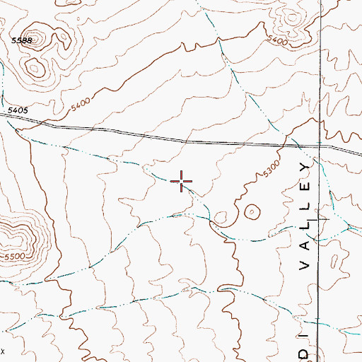 Topographic Map of Arentz Shaft, NV