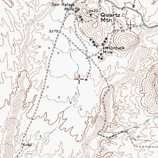 Topographic Map of Kernick Mine, NV