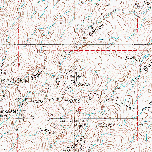 Topographic Map of Missouri Mine, NV