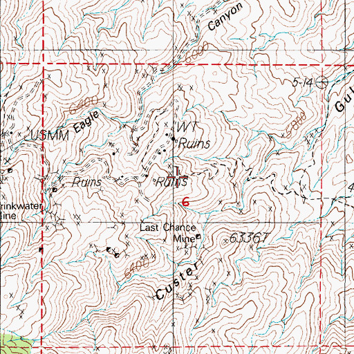 Topographic Map of Homesake Mine, NV