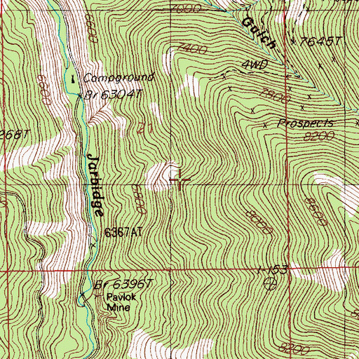 Topographic Map of Gold Spring Mine, NV