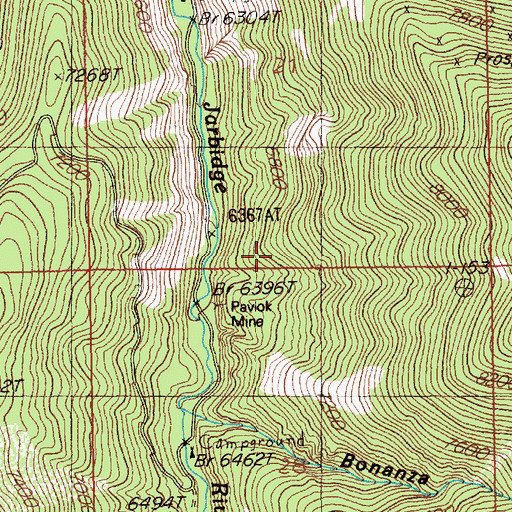 Topographic Map of Redbird Mine, NV