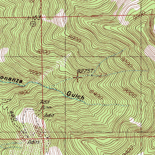 Topographic Map of Labelle Mine, NV