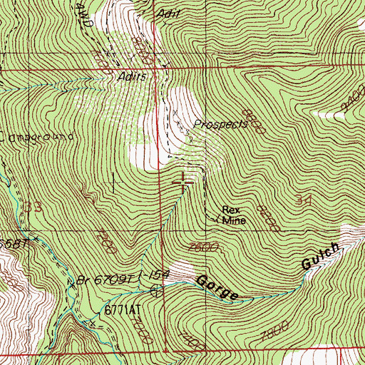Topographic Map of Josephine Mine, NV