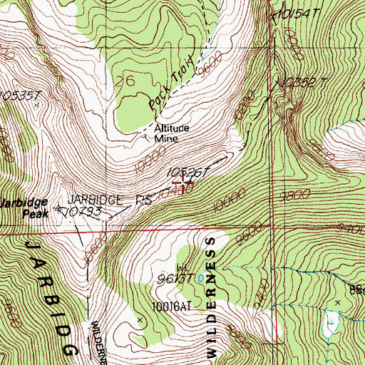 Topographic Map of White Rock Mine, NV