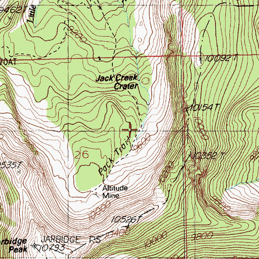 Topographic Map of Puritan Mine, NV