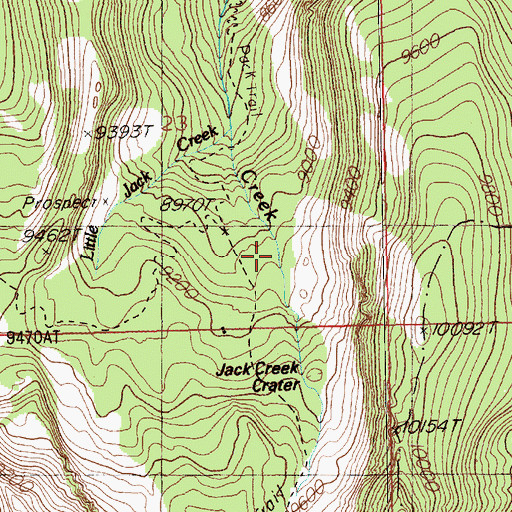 Topographic Map of Coeur Dalene Jarbidge Cabins, NV