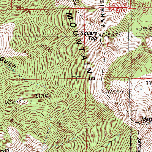 Topographic Map of Sugar Number One Mine, NV