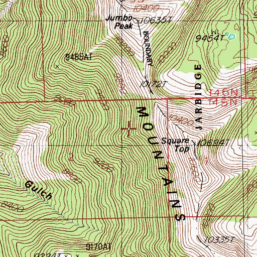 Topographic Map of Third Peak Number Two Mine, NV