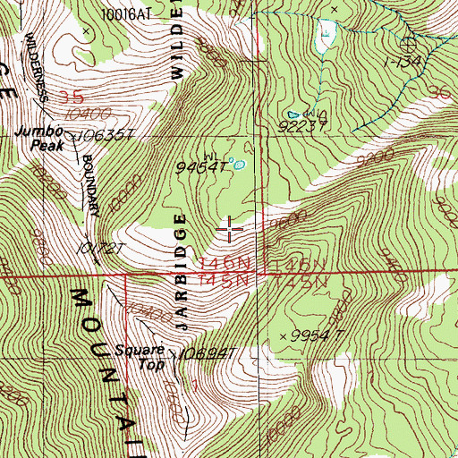 Topographic Map of True Fissure Cabin, NV