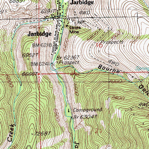 Topographic Map of North Star Mine, NV
