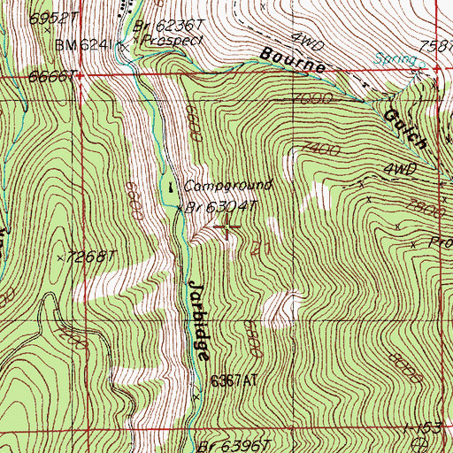 Topographic Map of Buster Mine, NV