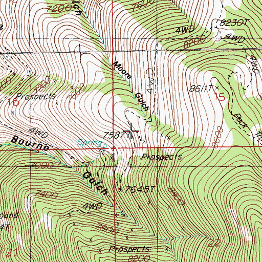 Topographic Map of Flaxie Mine, NV