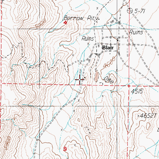 Topographic Map of Pittsburg Silver Peak Gold Mining Company (historical), NV