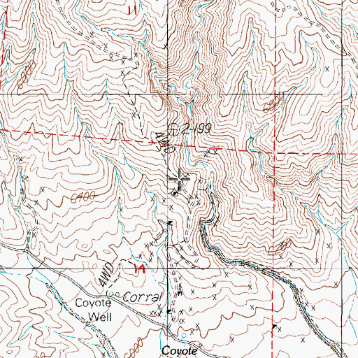 Topographic Map of Goldfield Silver Peak Mining Co Mill (historical), NV