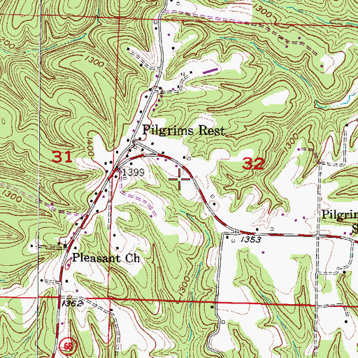 Topographic Map of KKIP-AM (Lowell), AR
